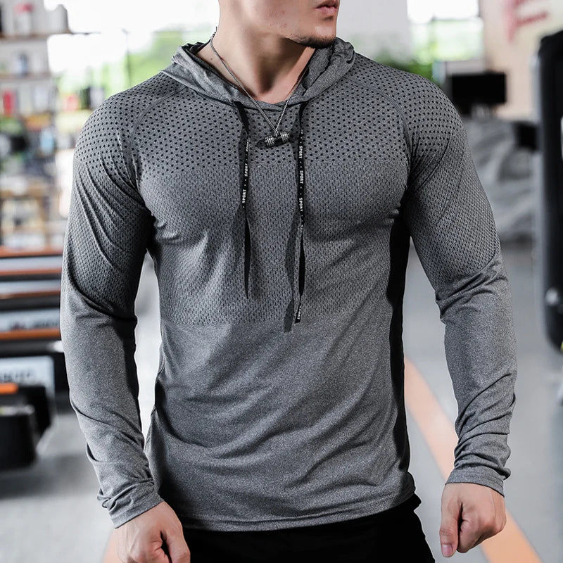 Camisa Masculina com Capuz para Treino