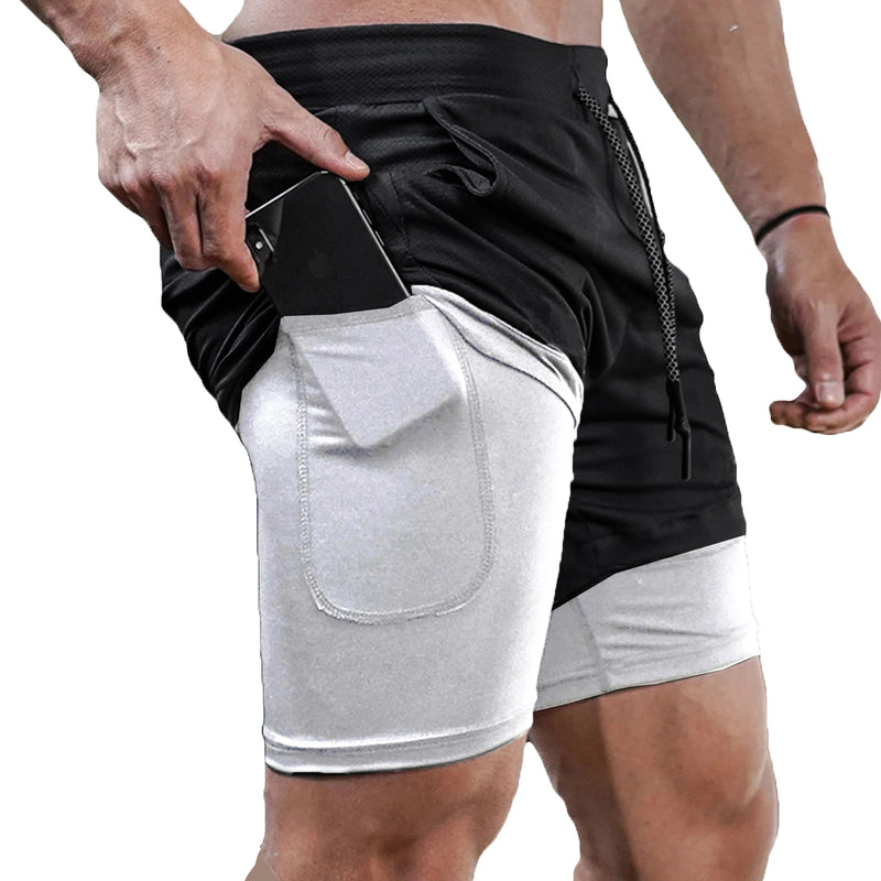 Short Duplo de Compressão Masculino